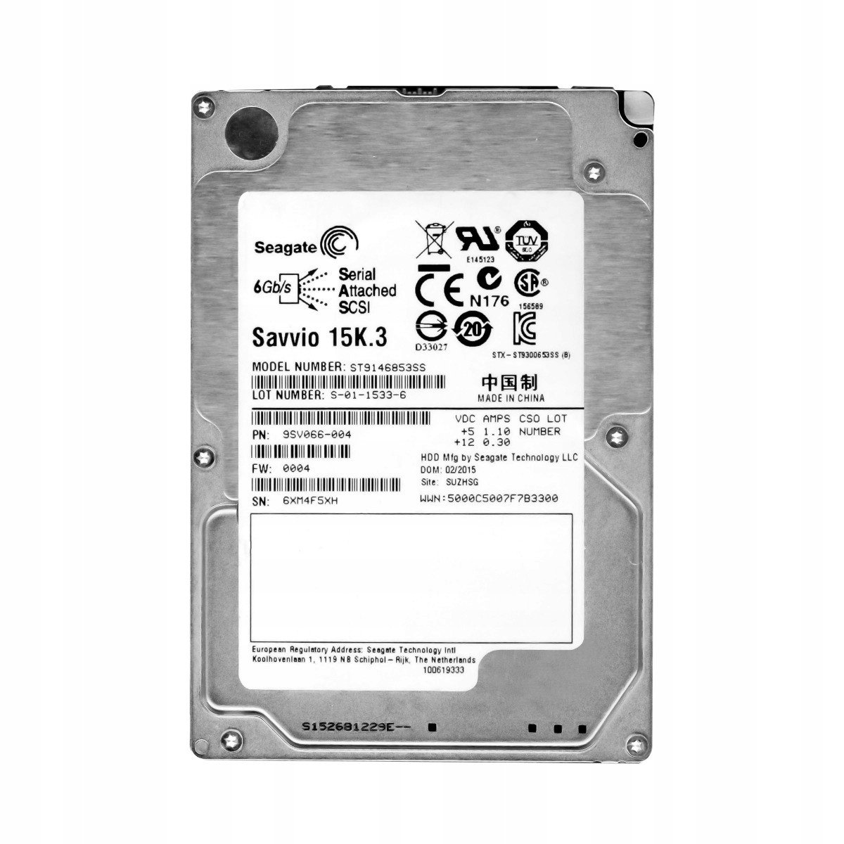 Seagate 146GB 15K 64MB SAS-2 2.5'' ST9146853SS