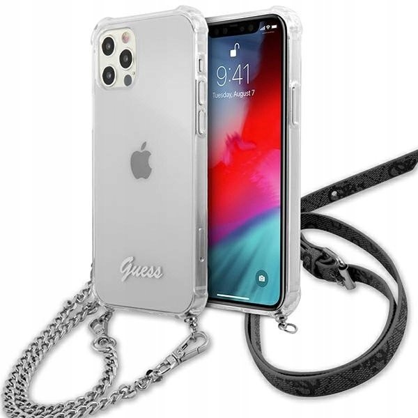 Guess 4G Silver Chain Case Cover iPhone 12 Pro Max