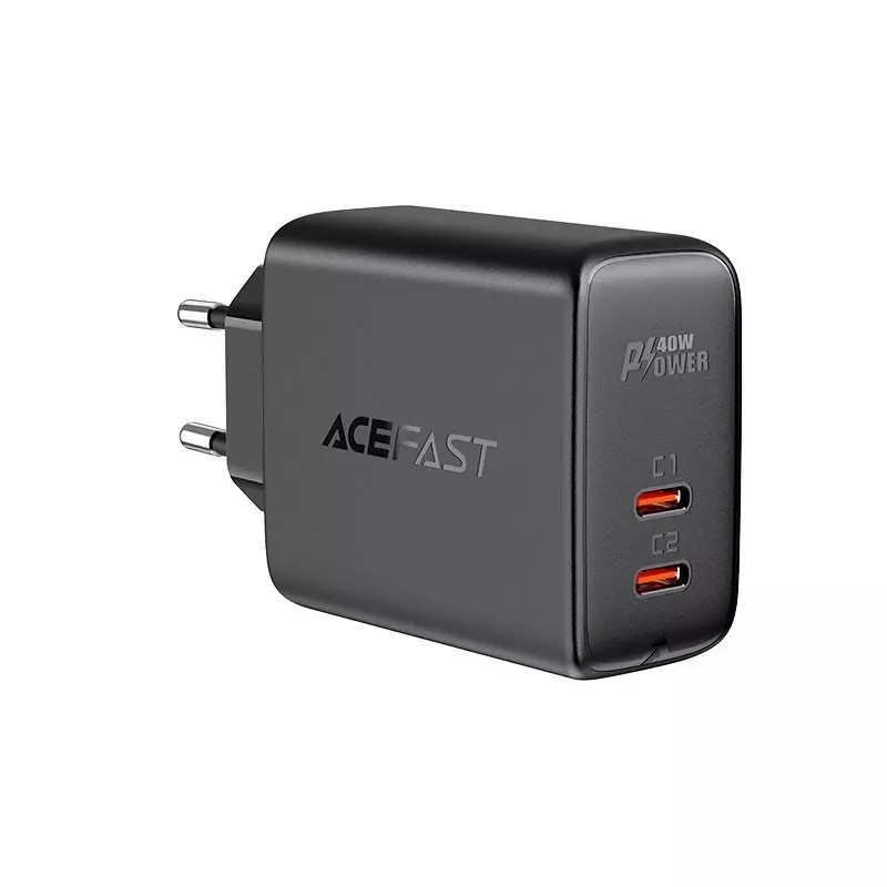 Acefast síťová nabíječka 2x Usb Typ C 40W, Pps