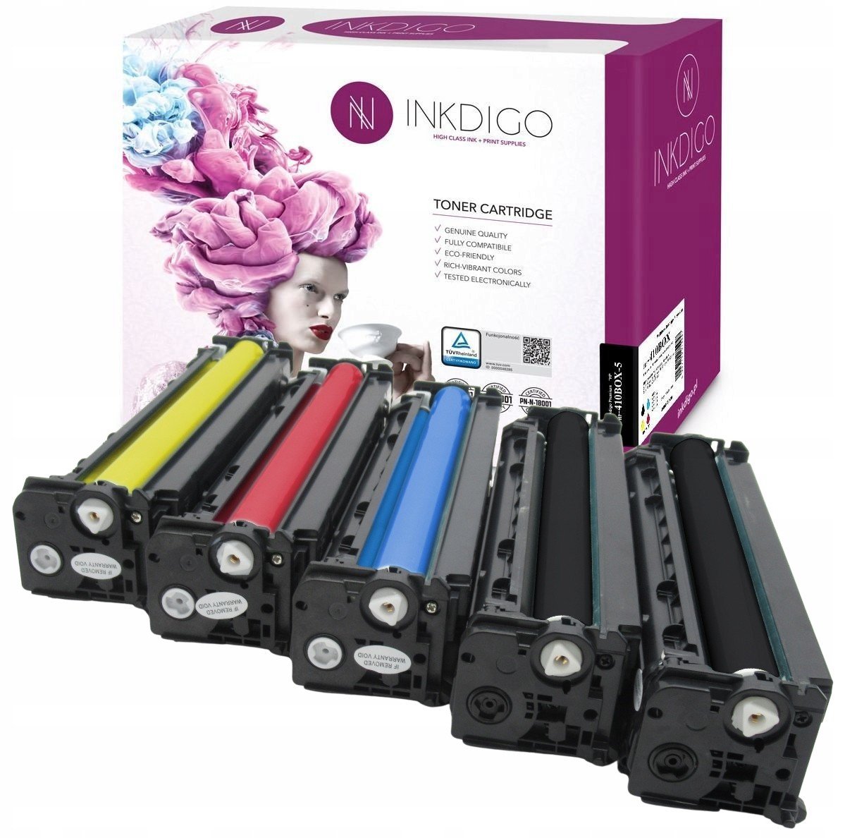 5x Toner Do Hp Ce 410X 411A 412A 413A HP305 Lj Pro