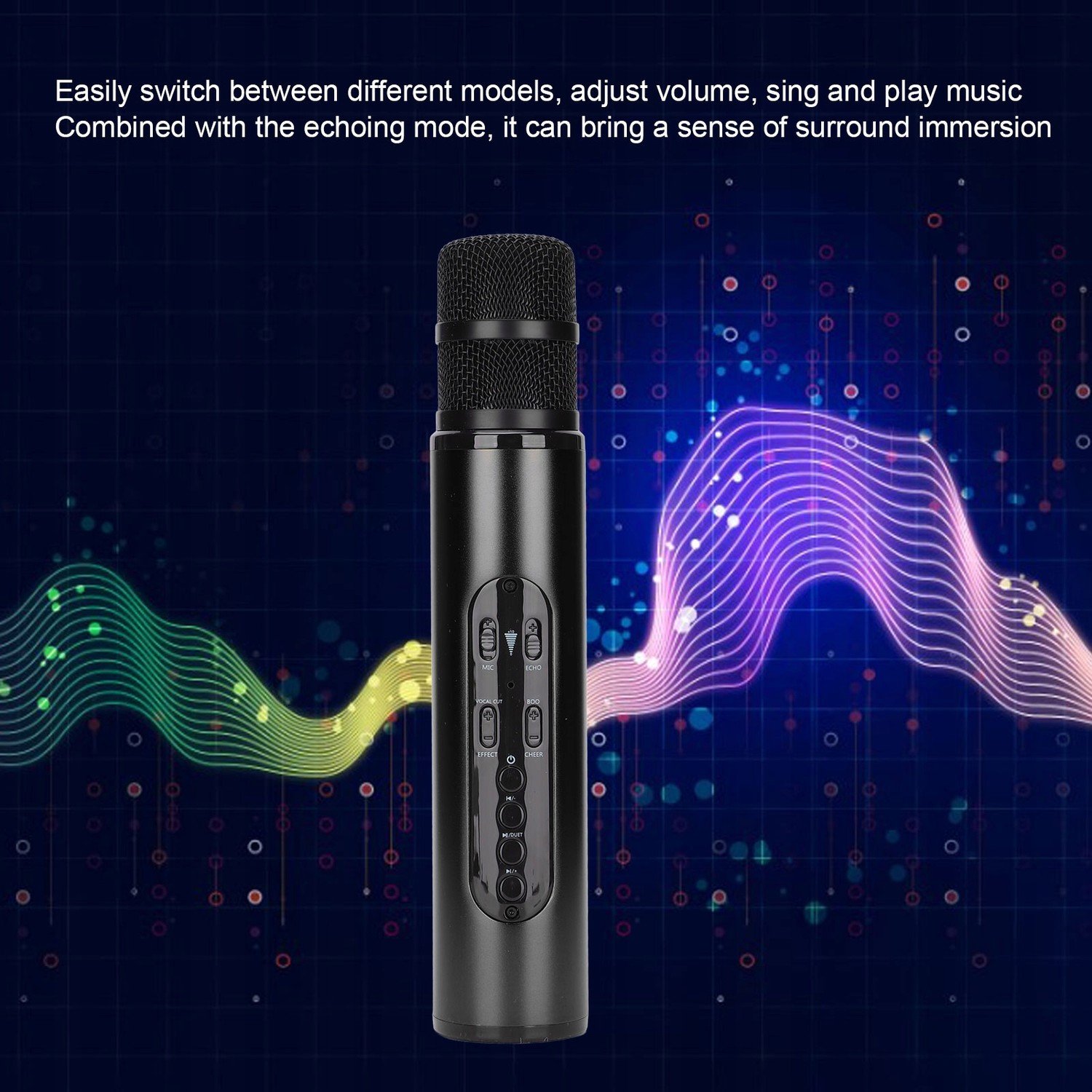 Bezdrátový Bluetooth karaoke mikrofon