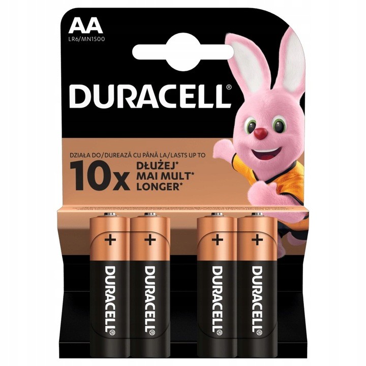 Duracell 4x LR6 Aa alkalické baterie