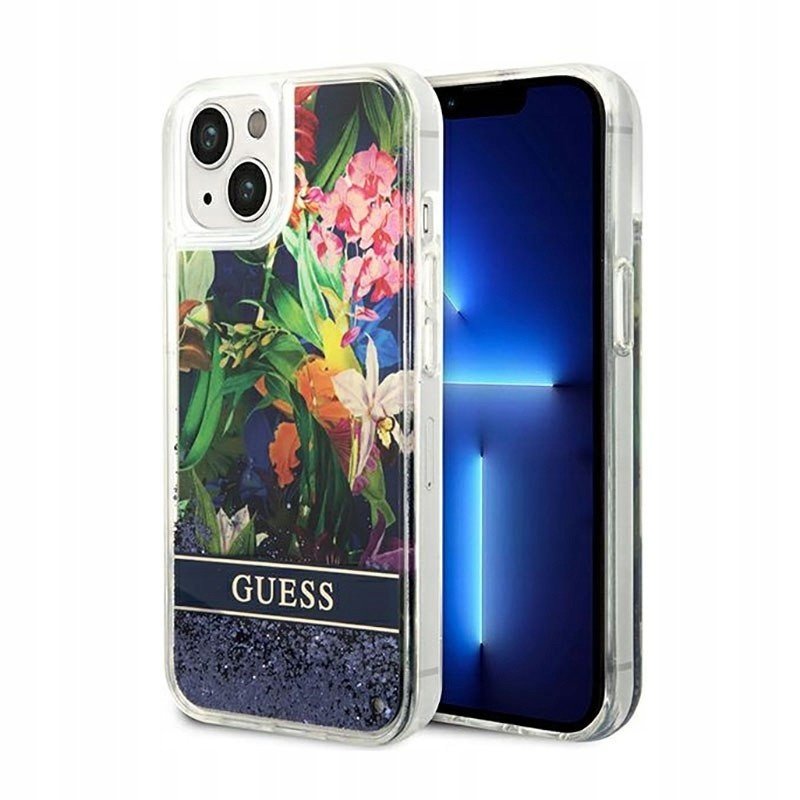Guess pouzdro Barevné květiny case pro iPhone 14 Plus