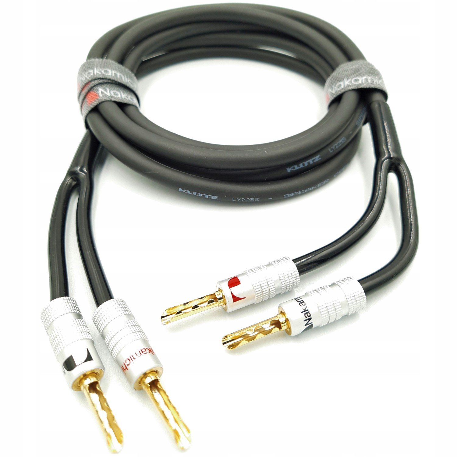 Nakamichi Reproduktorový kabel Ofc 2x4mm banány Bfa 5m