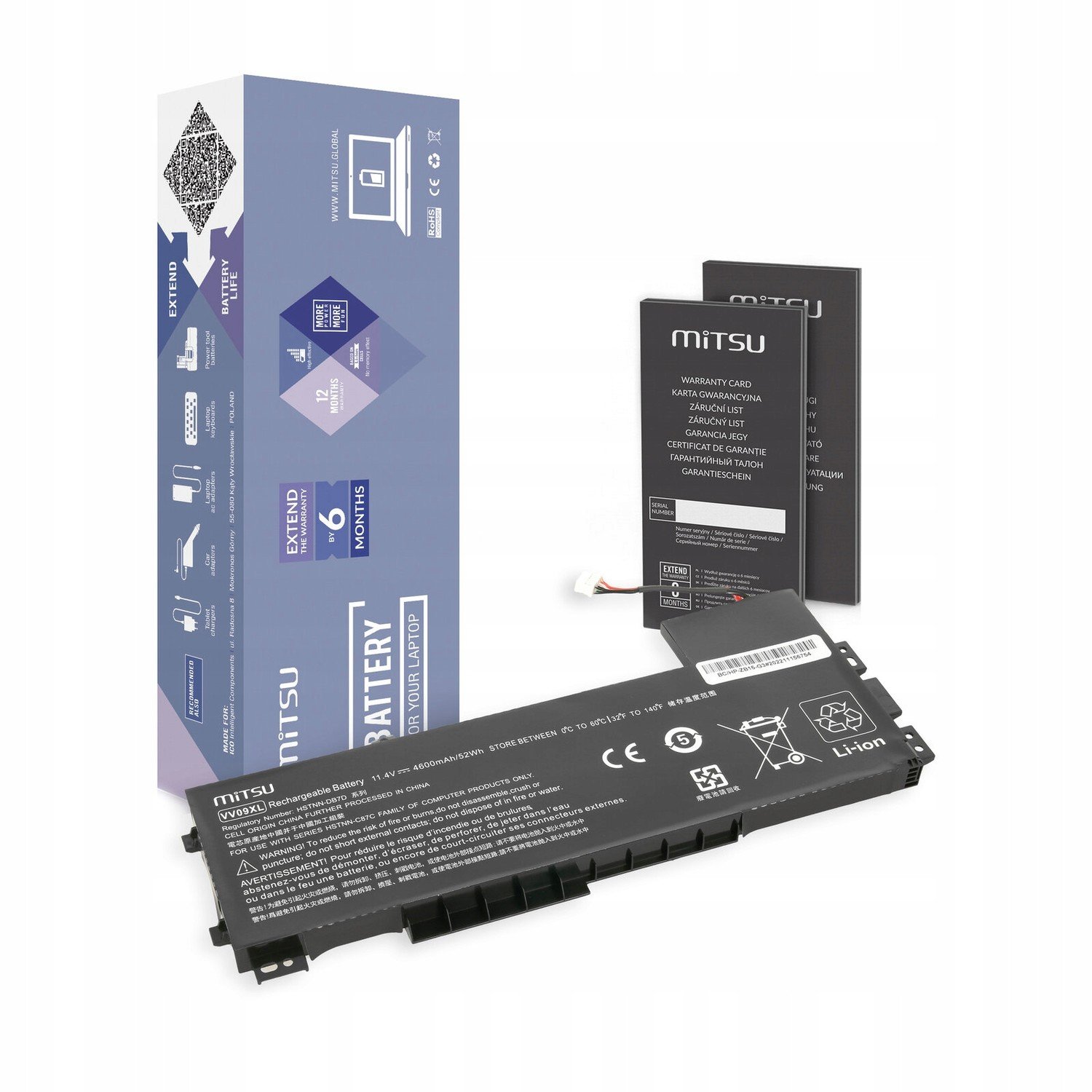 Baterie Mitsu pro Hp ZBook 15 G3 G4 Slezák-C87C 52Wh
