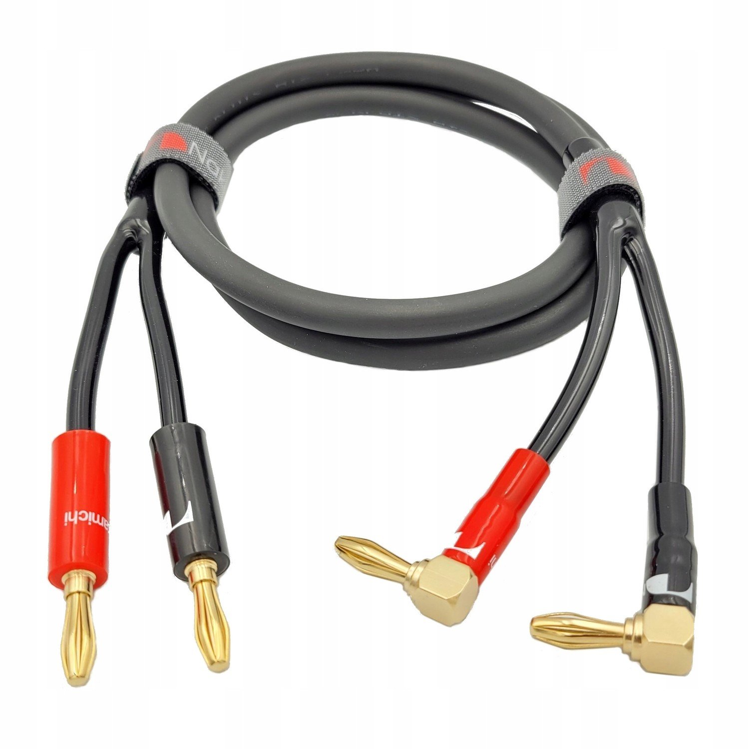 Hlavní Kabel Nakamichi 2x4mm úhlový banán 4,5m