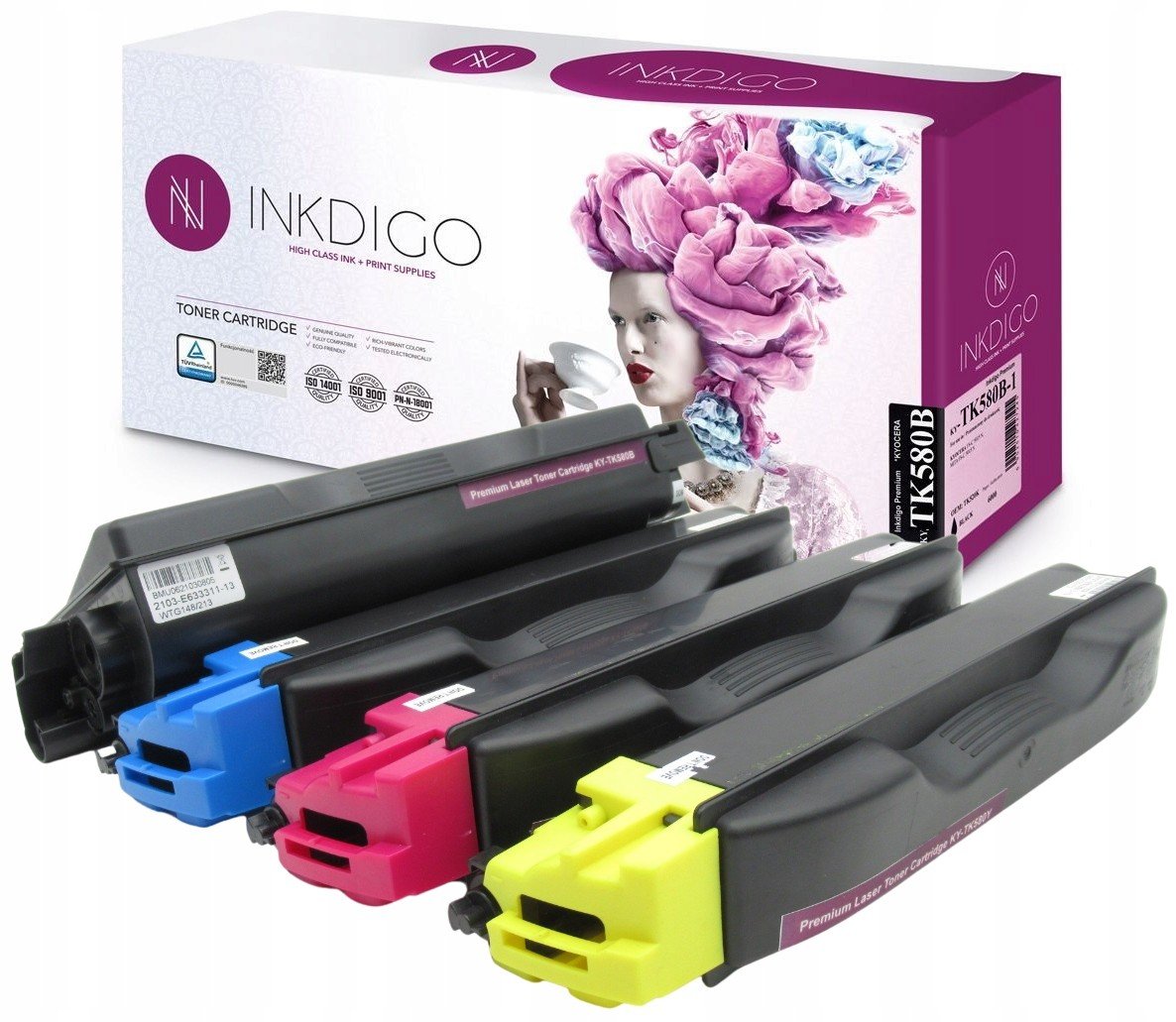 4x TK-580 Toner pro Kyocera P6021 FS-C150 náhradní