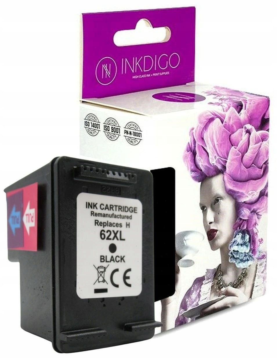 Inkoust Inkdigo pro Hp 62 XL (C2P05AE) Black