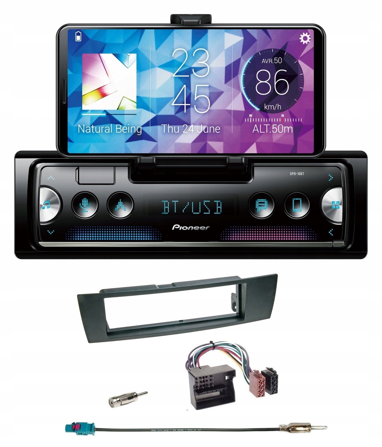 Pioneer SPH-10BT Bluetooth Usb Ramka Vw New Beetle