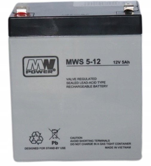 Nabíjecí baterie Mw Powers Mws 5-12 5Ah 12V