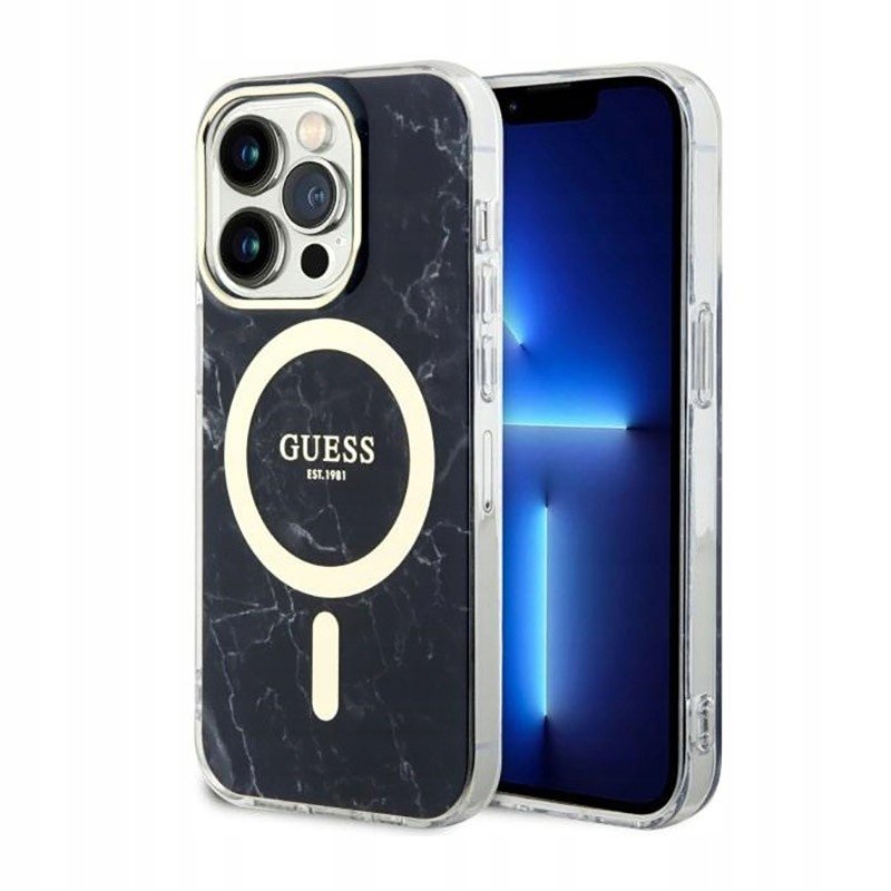 Guess Marble MagSafe Kryt na iPhone 14 Pro Max (Ča