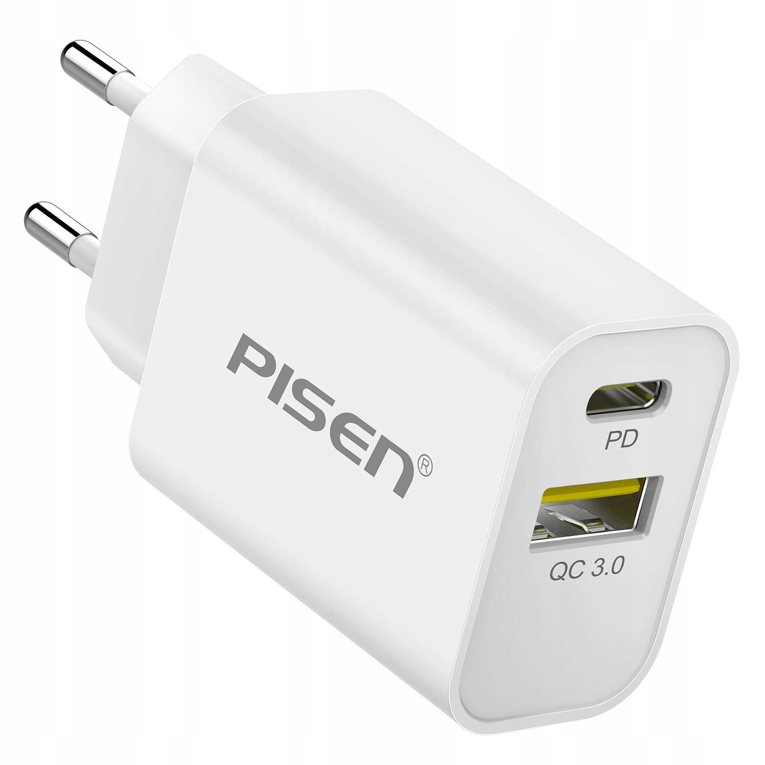 Pisen Mobilní nabíječka Napájecí adaptér Adaptér Usb C 2v1