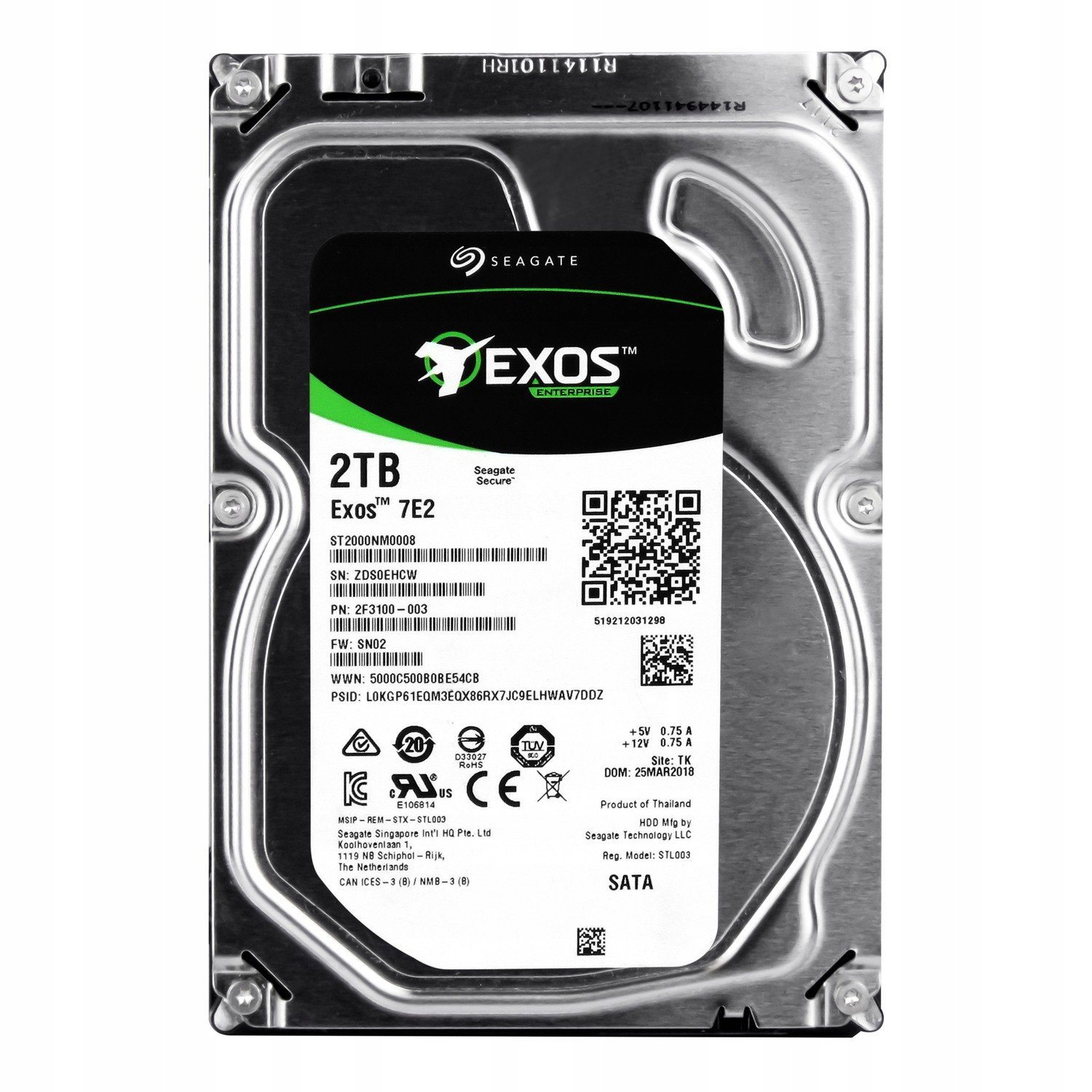 Seagate 2TB 7.2K 128MB Sata III 3.5'' ST2000NM0008