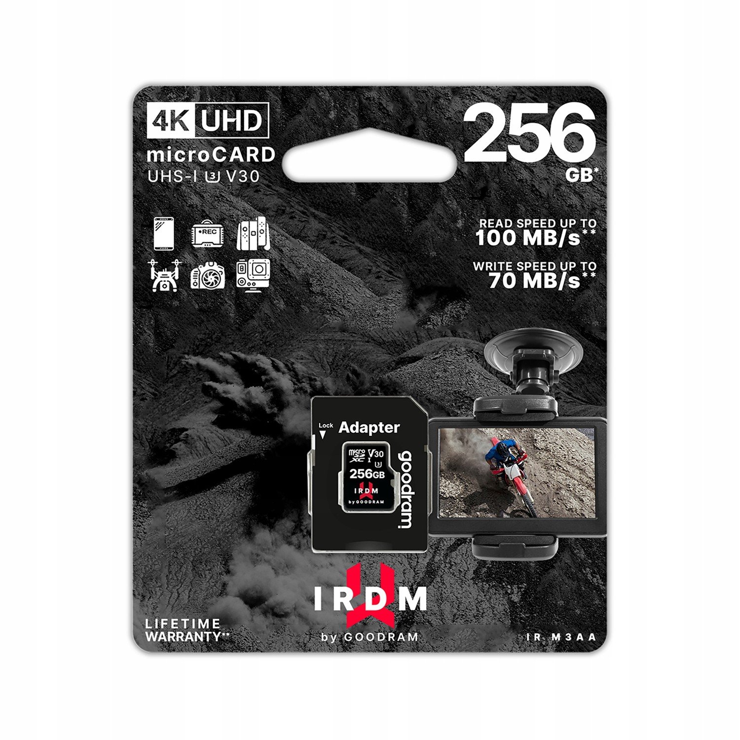 Karta Goodram Irdm 256 Gb microSDXC 100 MB/s V30 U3