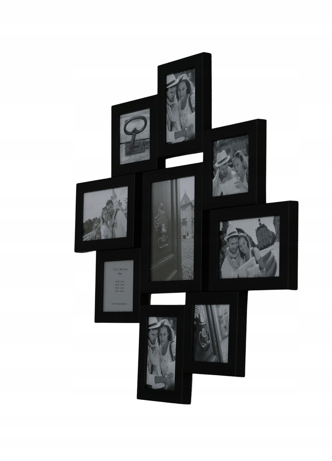 Dřevěná galerie na 9 fotografií Black Collage