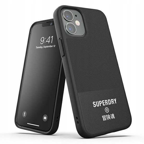 Pouzdro SuperDry Molded Canvas na iPhone 12 mini černé