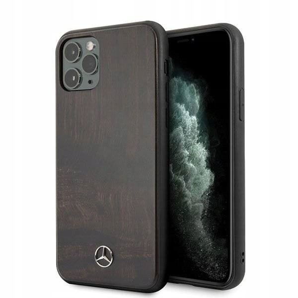 Mercedes iPhone 11 Pro hard case hnědý Wood Line