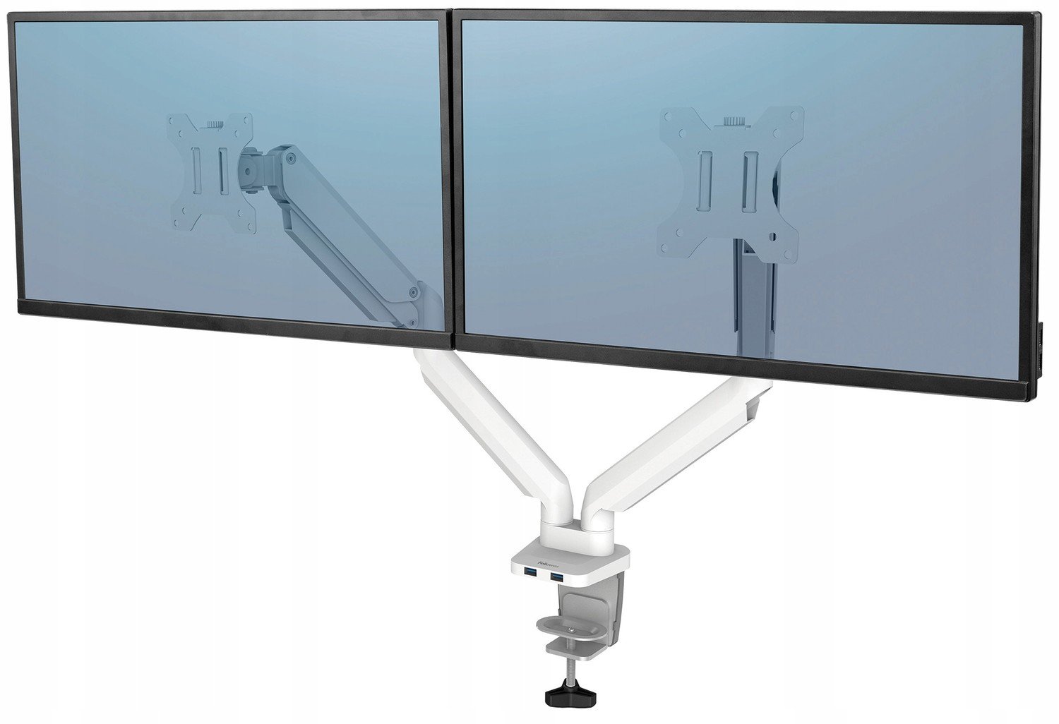 Držák pro 2 LCD monitory Nastavitelný Fellowes Bílý
