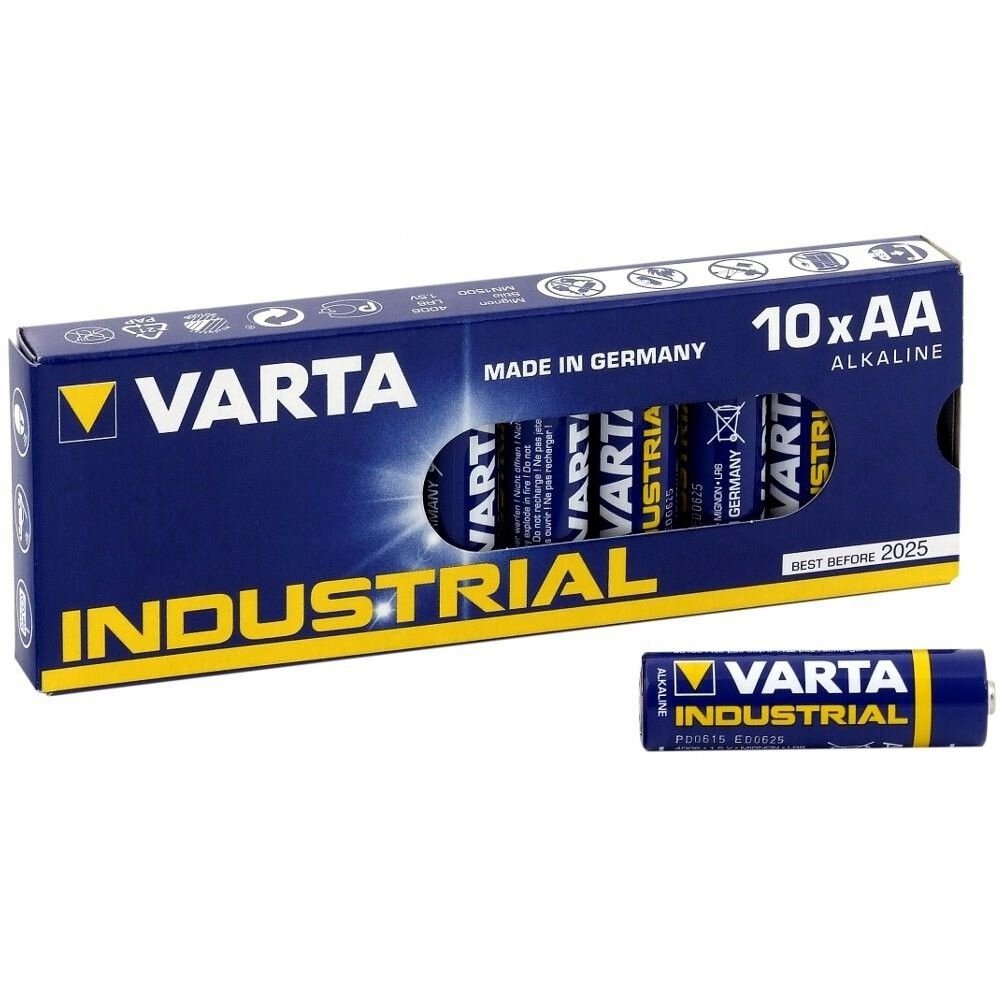 *Alkalické baterie Varta Industrial LR6 Aa 10ks