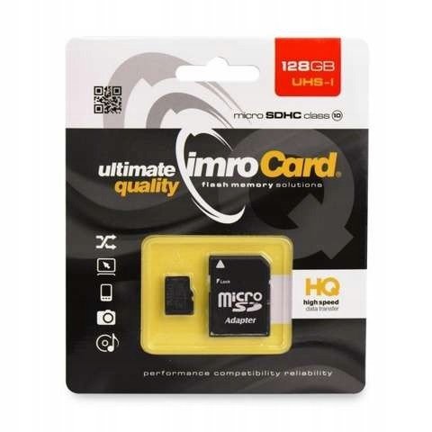 Paměťová karta MicroSD 128GB Imro s Sd Adapterem