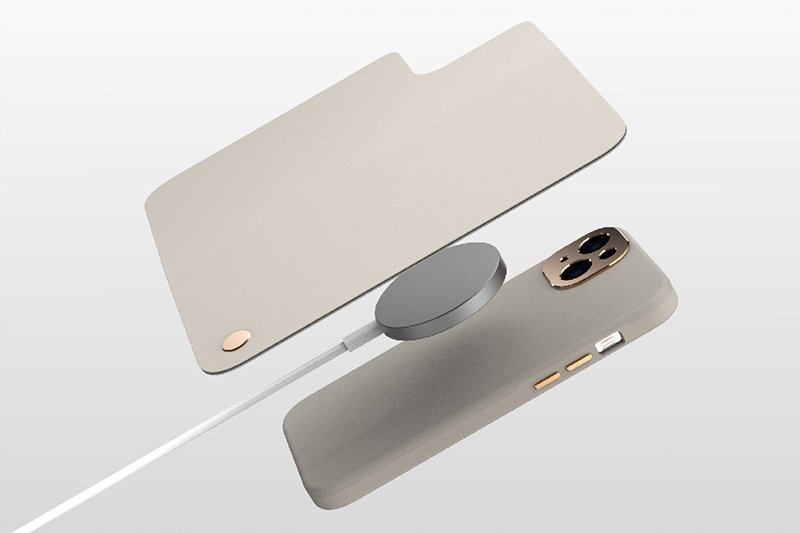 Flipové kožené pouzdro 3v1 pro iPhone 14 Pro Mag Safe