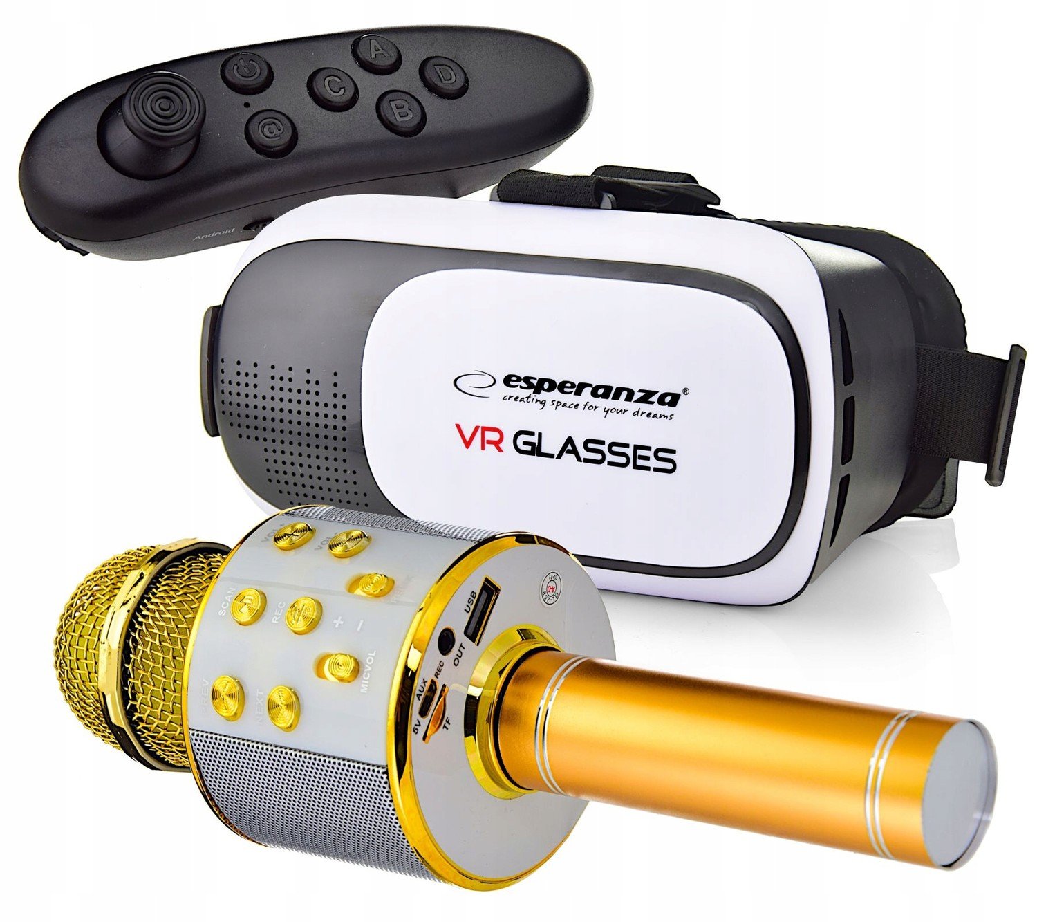 Brýle Vr Okulary 3D +mikrofon Sada Na Narozeniny