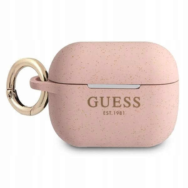 Guess pouzdro pro AirPods Pro růže Silicone Glitter