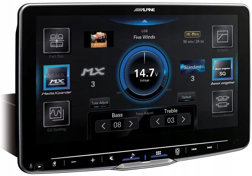 Alpine ILX-F115D rádio 1DIN CarPlay Android Wi-Fi