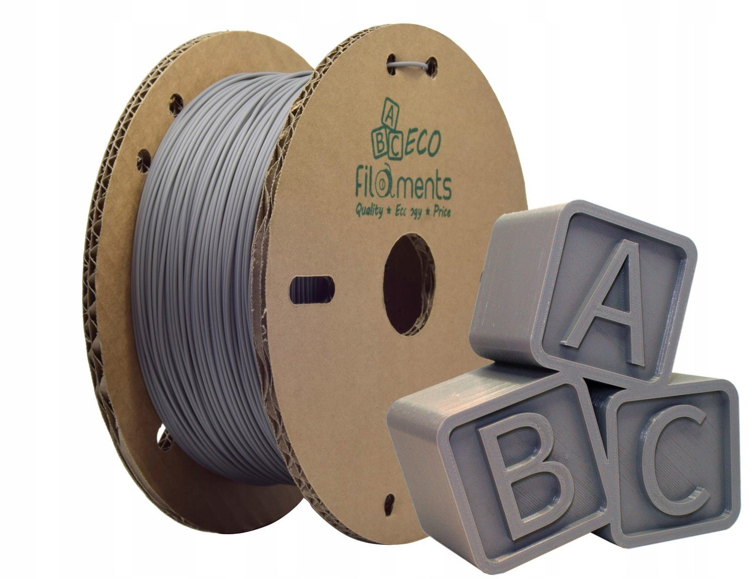 Filament Abc Eco Filaments Pla Šedá 1kg 1,75mm