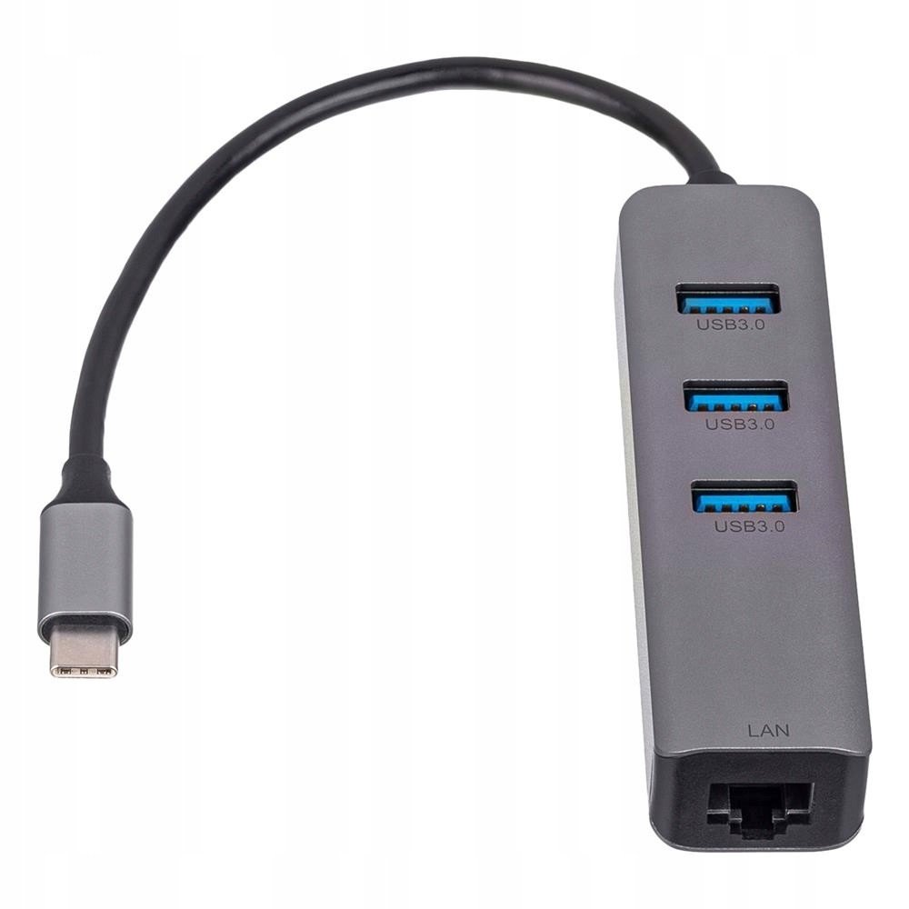 Akyga Hub Usb type C až 3x Usb 3.0 15cm