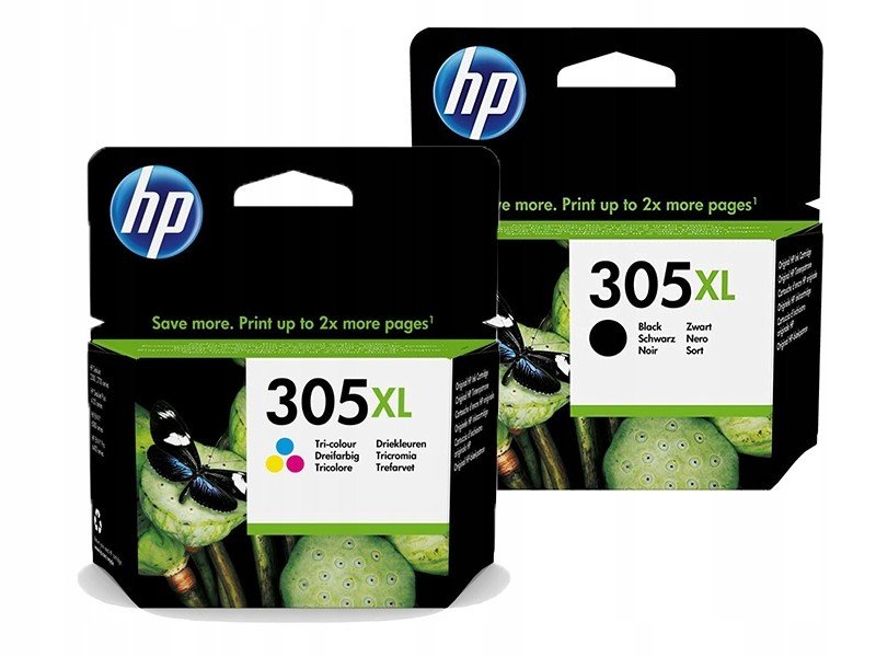 Sada 2x Hp 305XL černá 3YM62AE barva 3YM63AE
