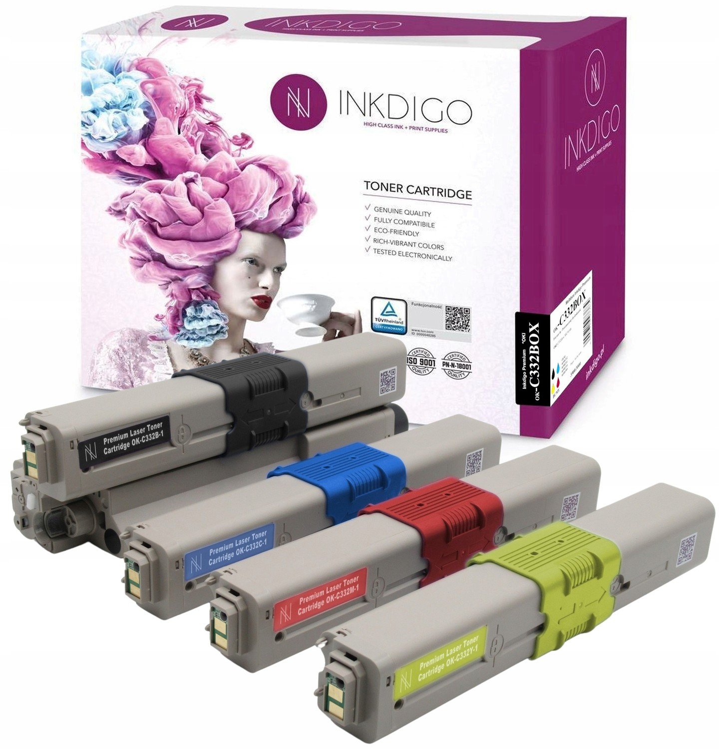 4x Toner pro Oki C332 MC363 MC363DN MC332 sada