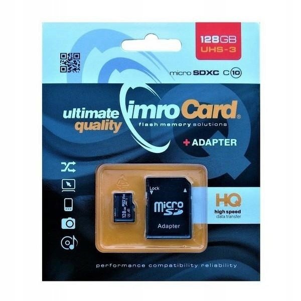 Paměťová Karta 128GB Microsdxc Adaptér Imro