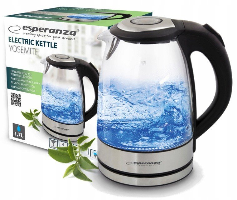 Rychlovarná konvice bezdrátová skleněná Yosemite