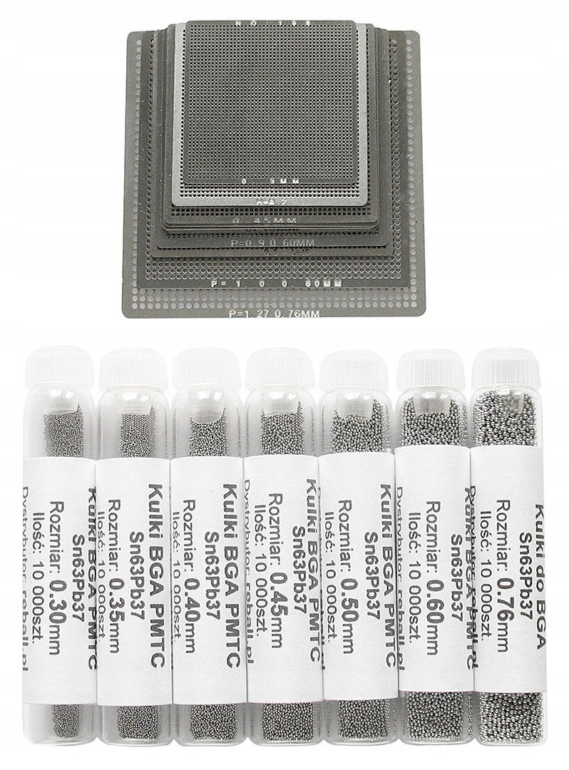 Sada Sit Pro Státy Hot Air Bga 12X Kulky Pb 7X