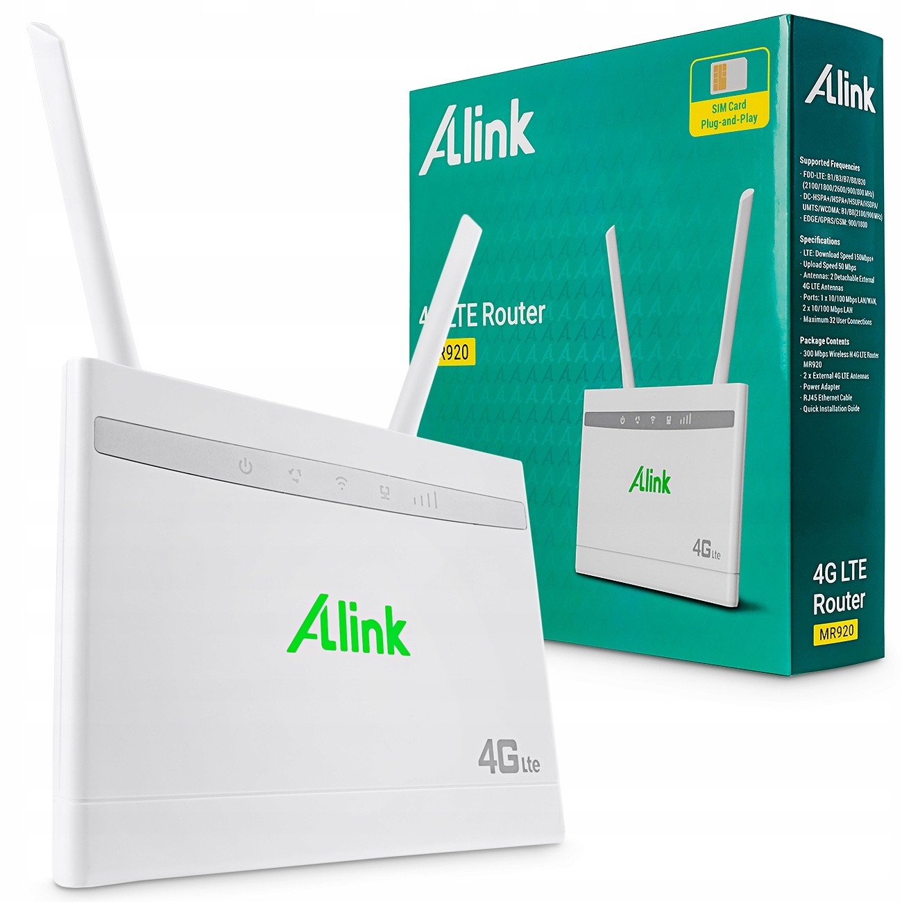 Router Alink Sim 4G Lte 300 Mbps Lan/wan +antény