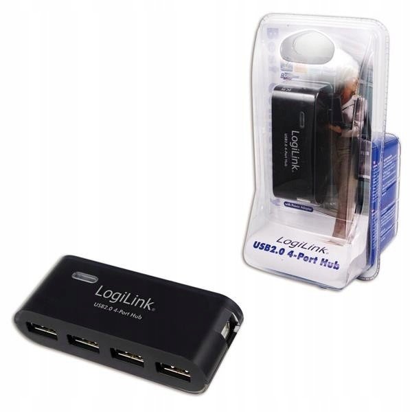 Usb Hub LogiLink UA0085 4xUSB 2.0, aktivní, černý