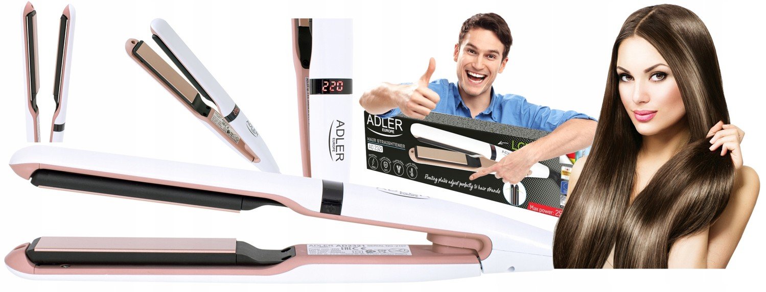 Žehlička Na Vlasy Keramická Pohyblivá Destička