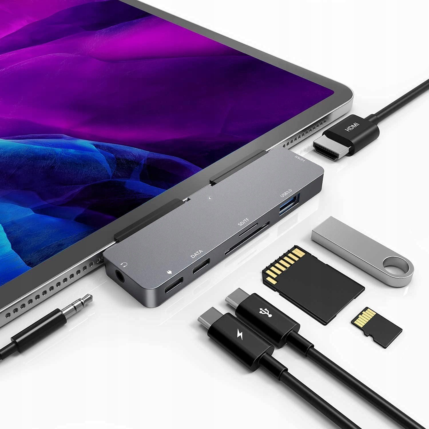 Ipad Pro Hub 7v1 Usb-c Usb 3.0 Sd/tf Pd Port