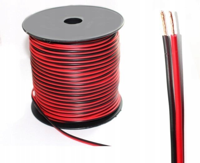 Kabel reproduktoru Lexton 2x2.50 Cca černo/červený
