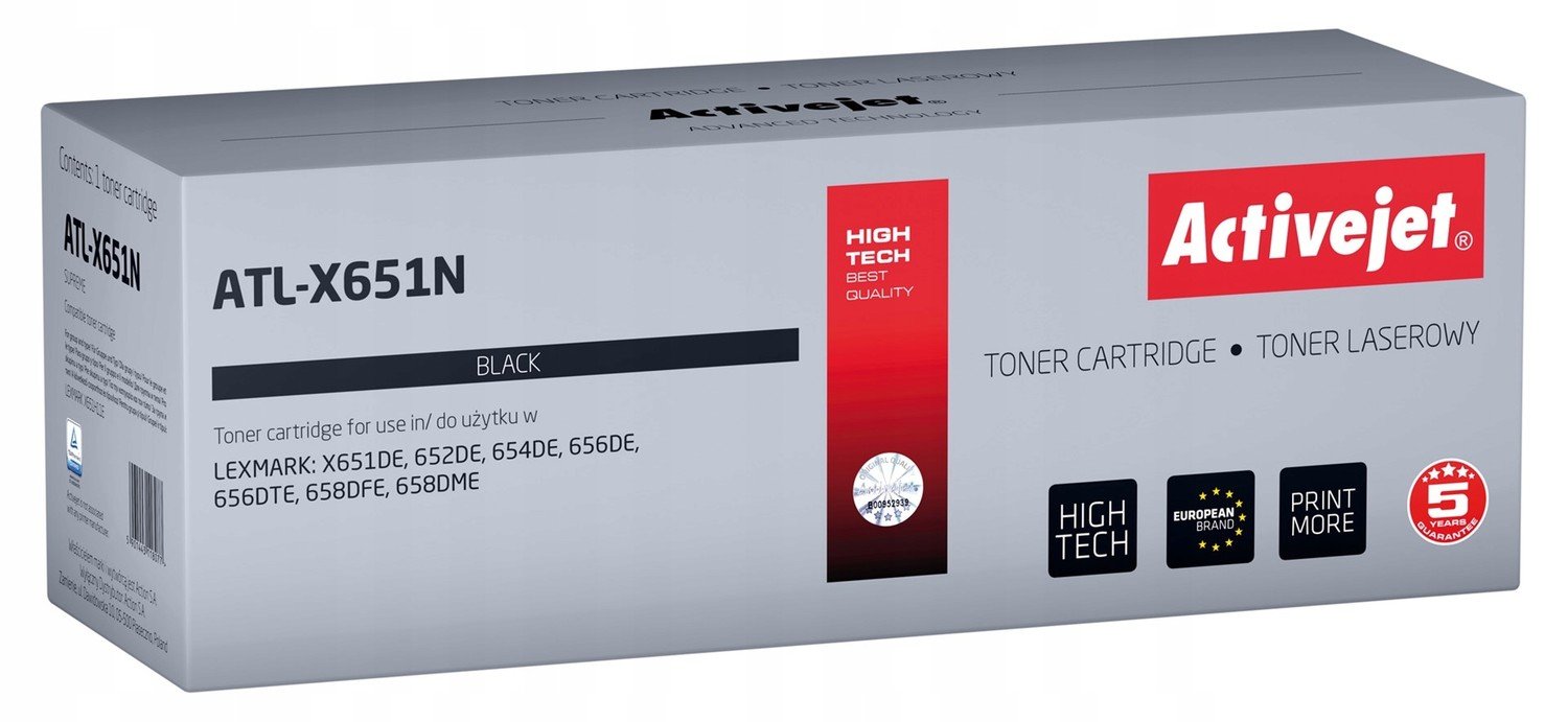 Toner Activejet ATL-X651N (náhrada Lexmark X651H