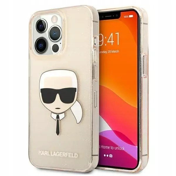 Karl Lagerfeld Karl's Head Glitter obal na iPhone 1