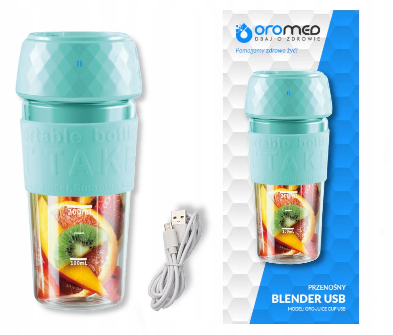 Přenosný Mixér Oromed Mátový Juicer Cup Usb