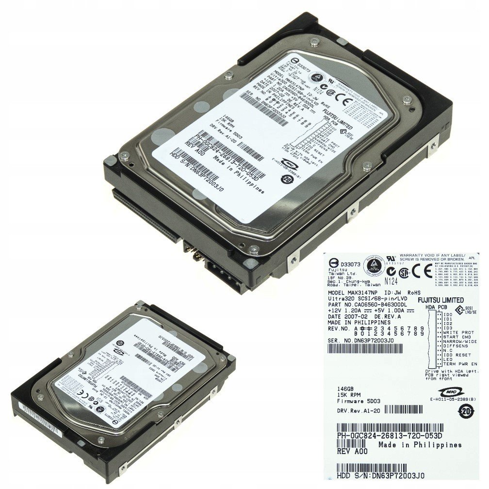 Dell 0GC824 146GB Scsi 15 000 ot./min 3,5