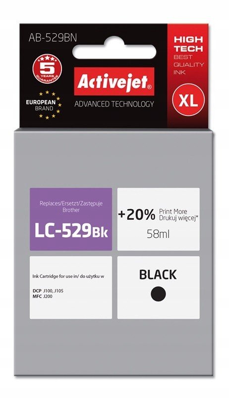ActiveJet AB-529BN černý inkoust Brother LC529Bk