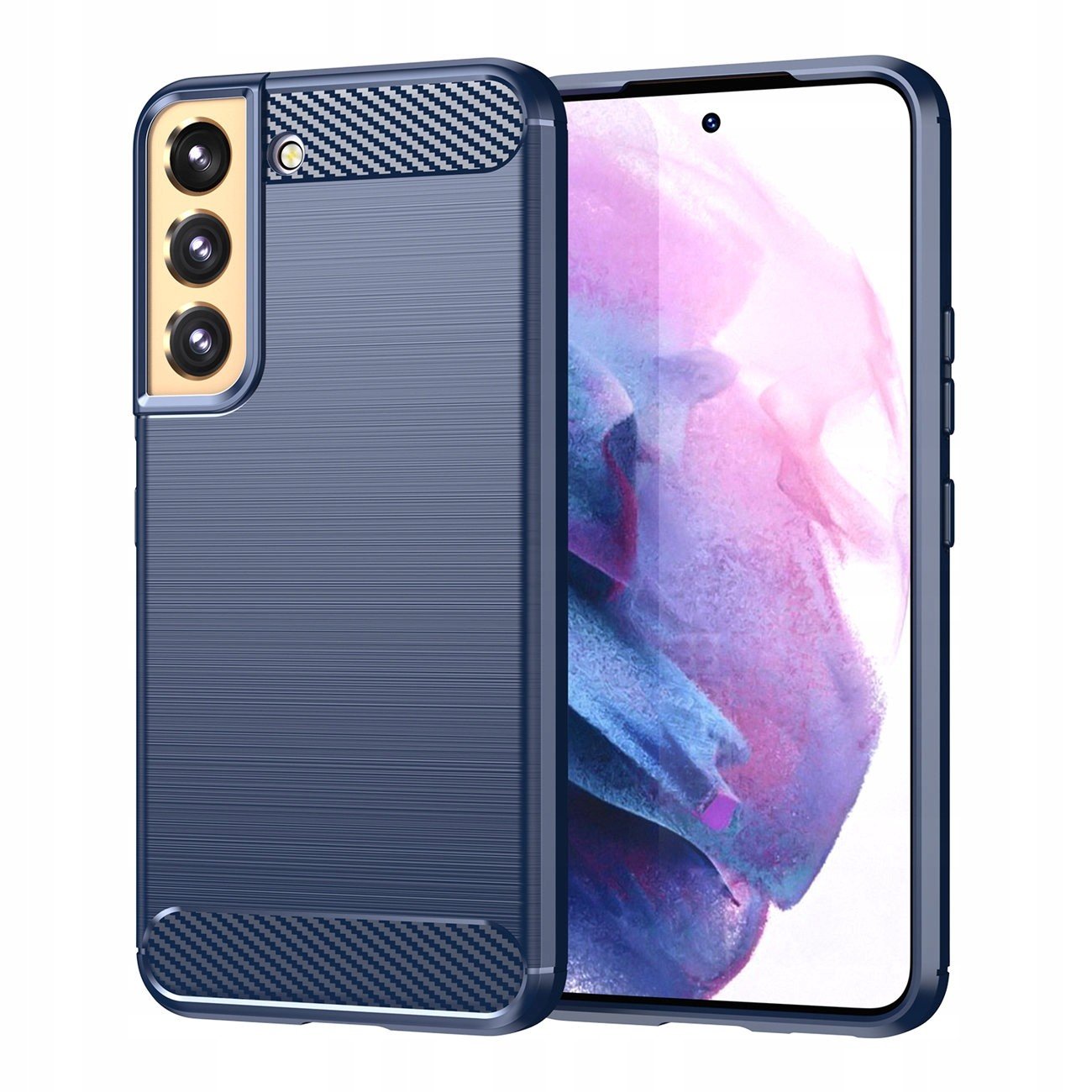 Carbon Case pouzdro pro Samsung Galaxy S23+ modré