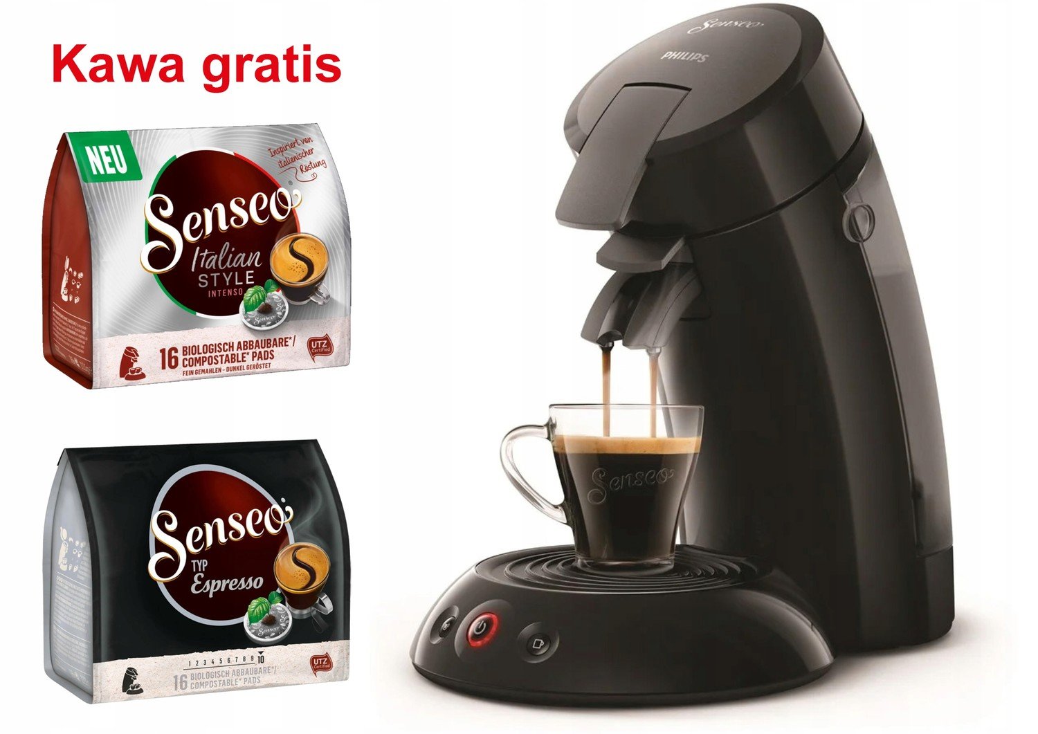 Philips Senseo Originál Černá HD6553/66 Nový Model