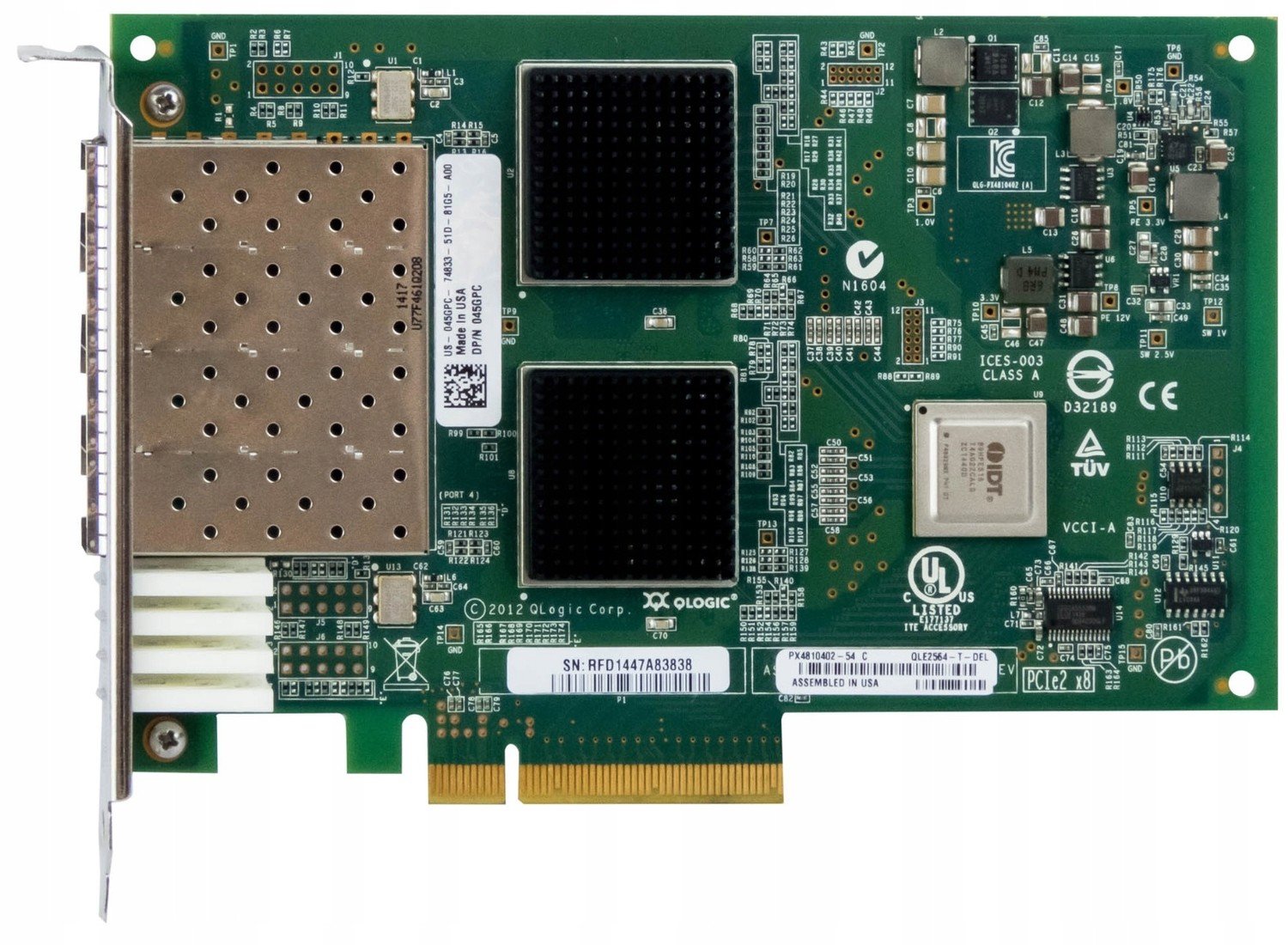 Dell 045GPC QLE2564-T-DEL 4x Fsp+ 8Gb/s Pcie Hba