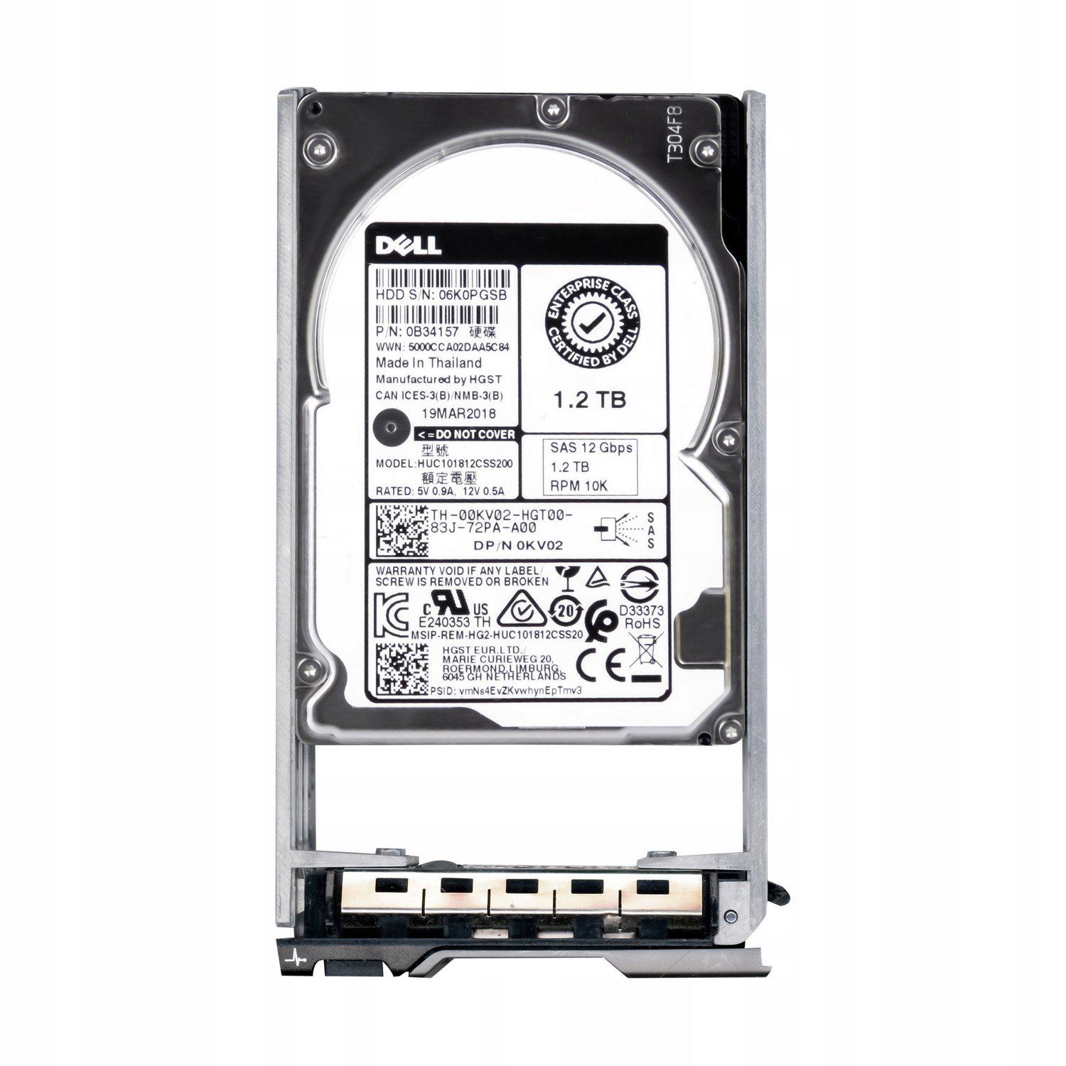 Dell 00KV02 1,2TB 10K SAS-3 2,5'' HUC101812CSS200