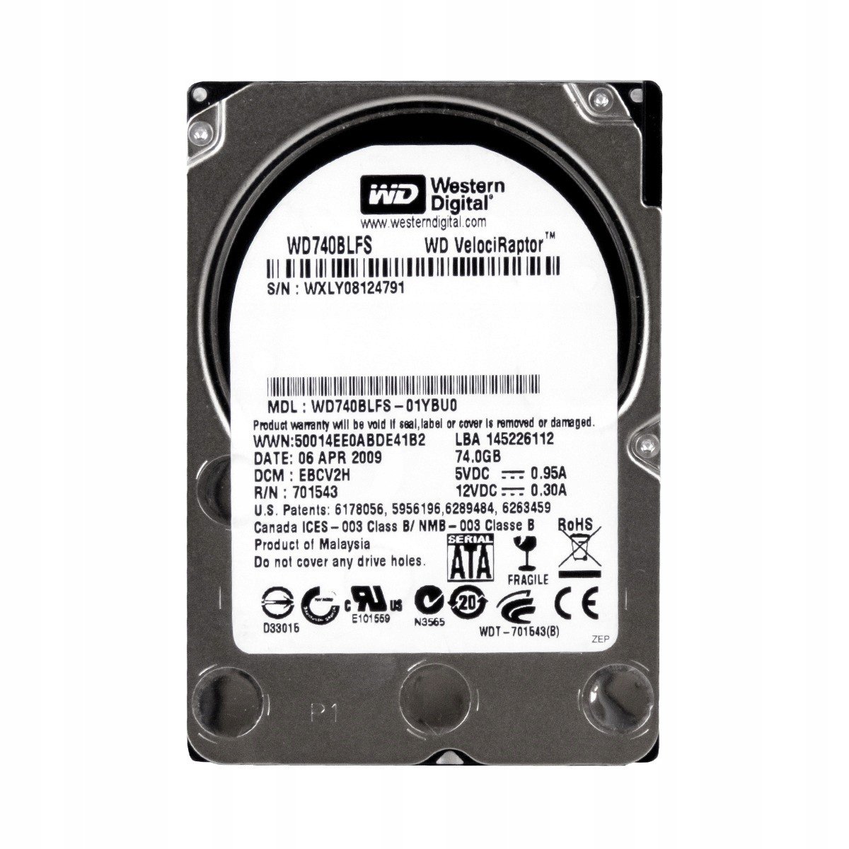 Wd 74GB 10K 16MB Sata II 2,5